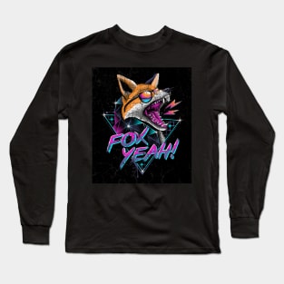 Fox Yeah cyberpunk Long Sleeve T-Shirt